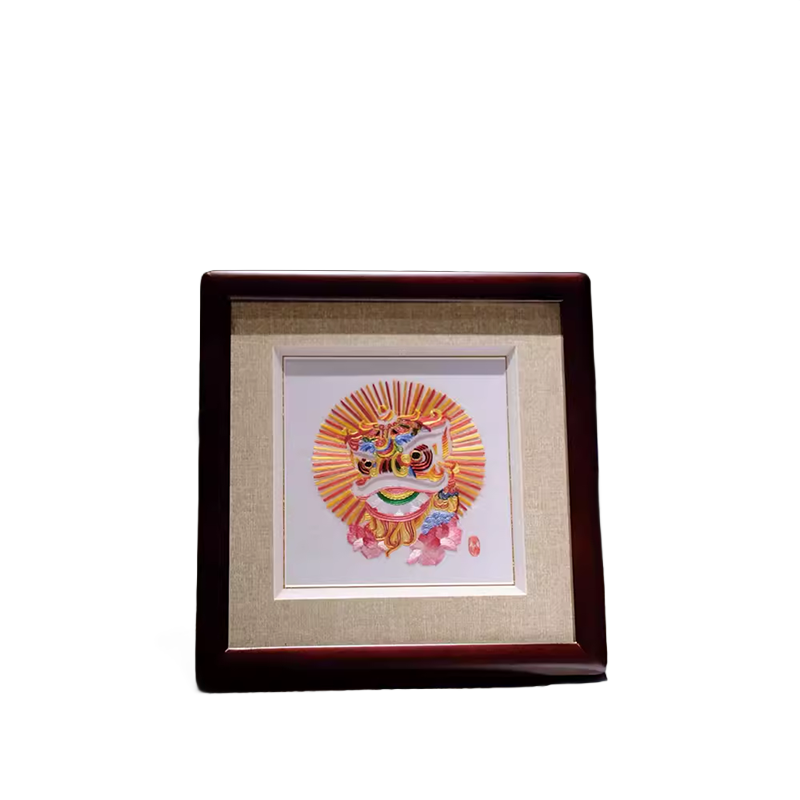 Cantonese Embroidery "Lion Dance" Handicraft