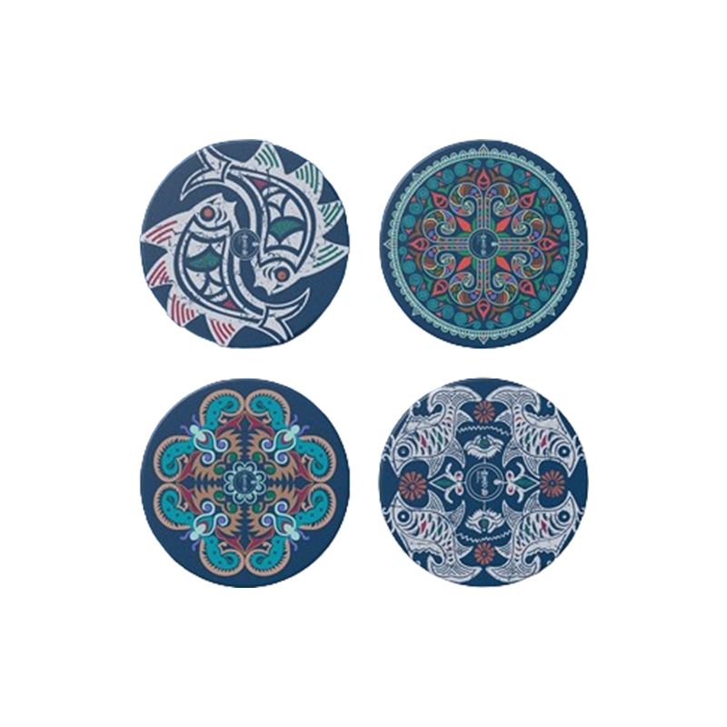 Miao Pattern Ceramic Coaster from Guizhou