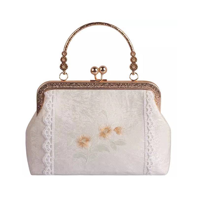 Embroidered Clasp Handbag - Versatile Cheongsam Style