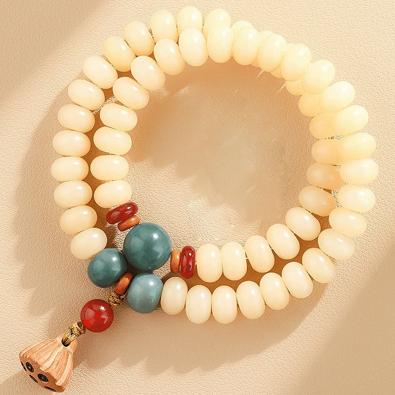 Putuo Mountain White Bodhi Lotus Bracelet