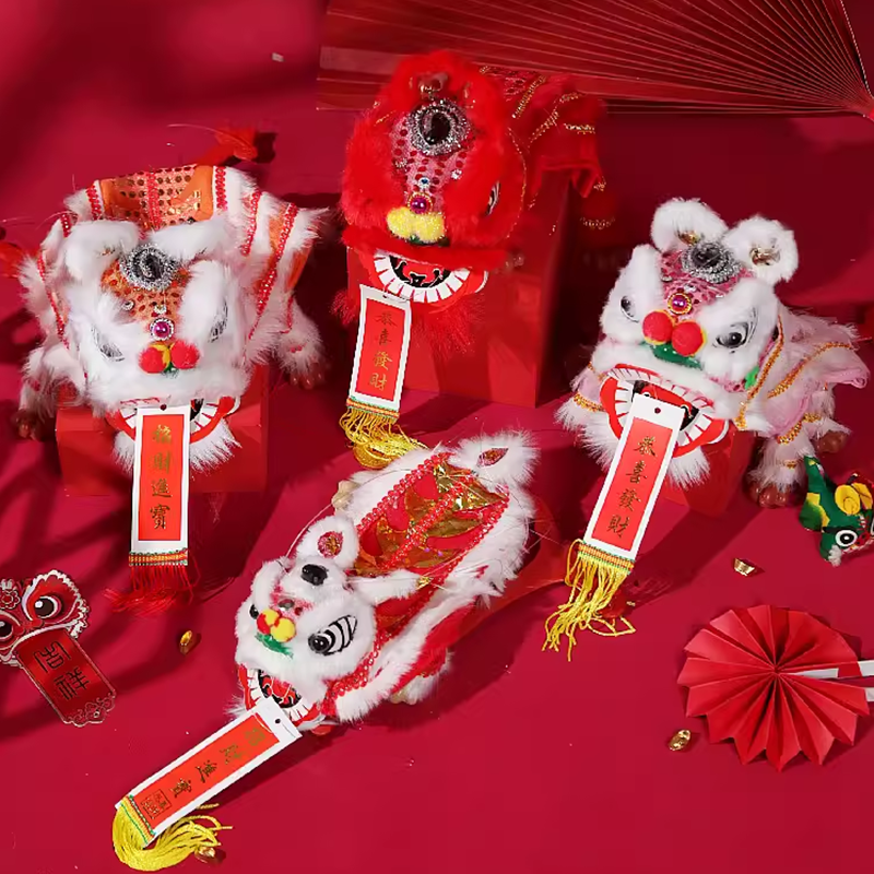 Chinese-Style Lion Dance Marionette for Children's Day