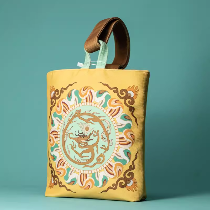 Dunhuang Academy Dragon Motif Velvet Bag