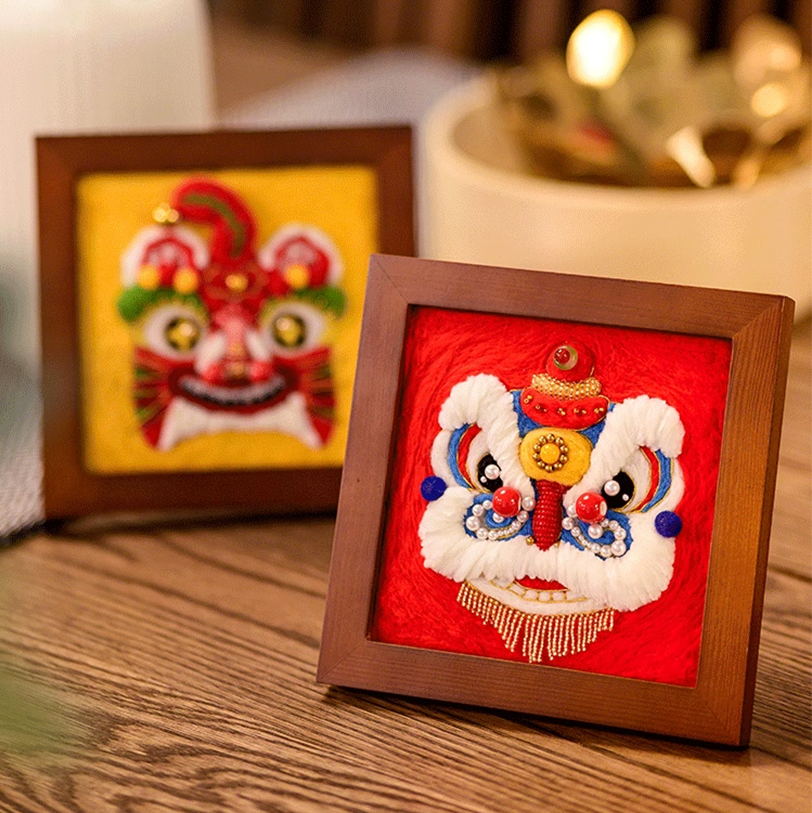 DIY Wool Felt Craft Kit - Lion Dance Frame