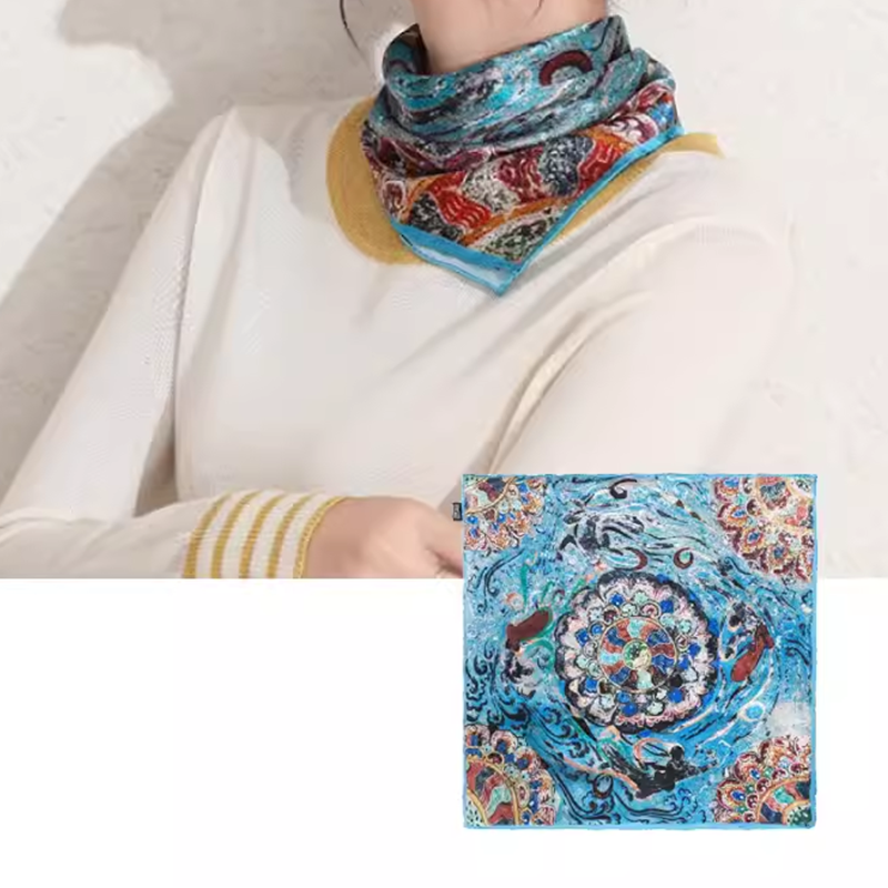 Dunhuang Academy Silk Pocket Square