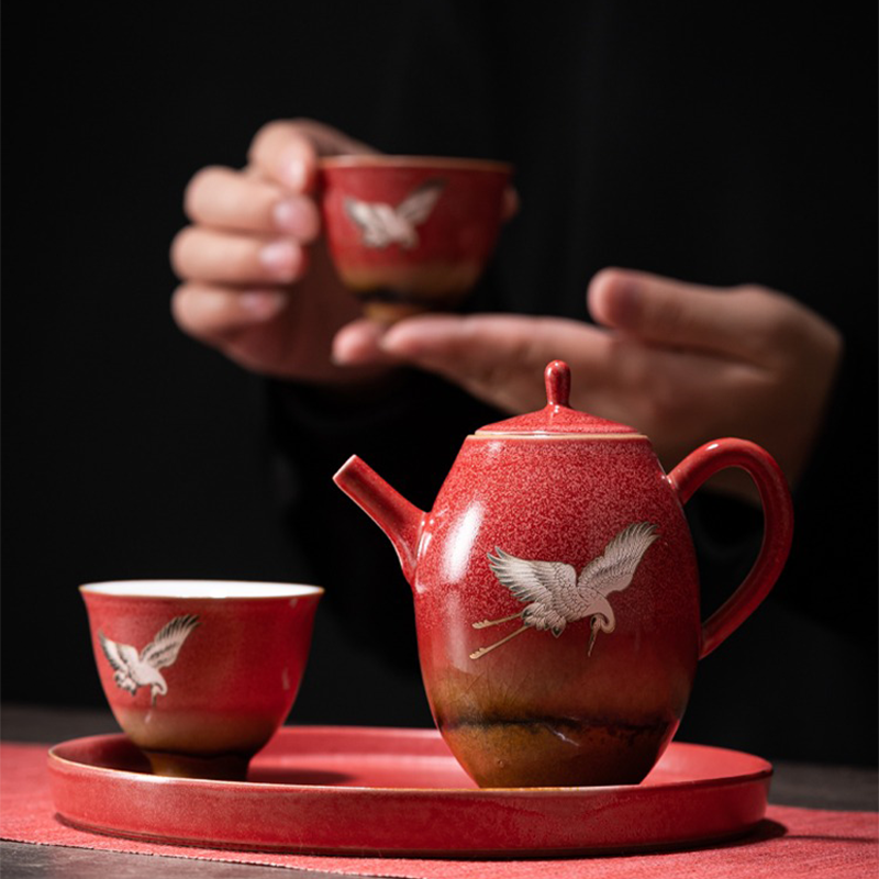 Palace Crane Tea Set