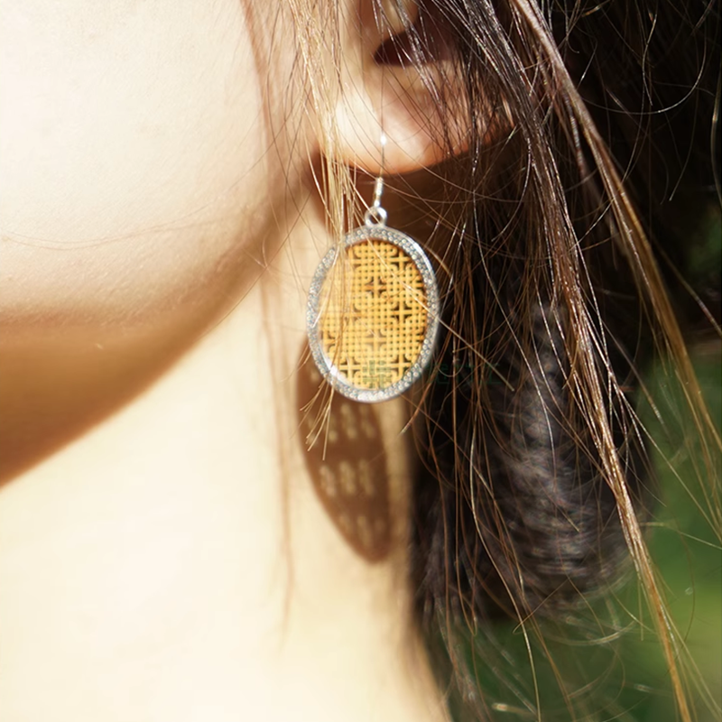 Bamboo Weave Earrings