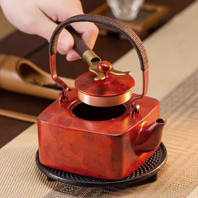 Vintage Copper Teapot Set