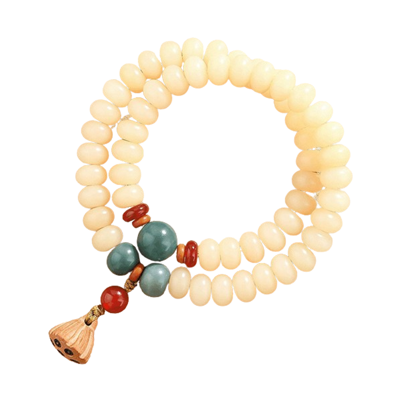 Putuo Mountain White Bodhi Lotus Bracelet