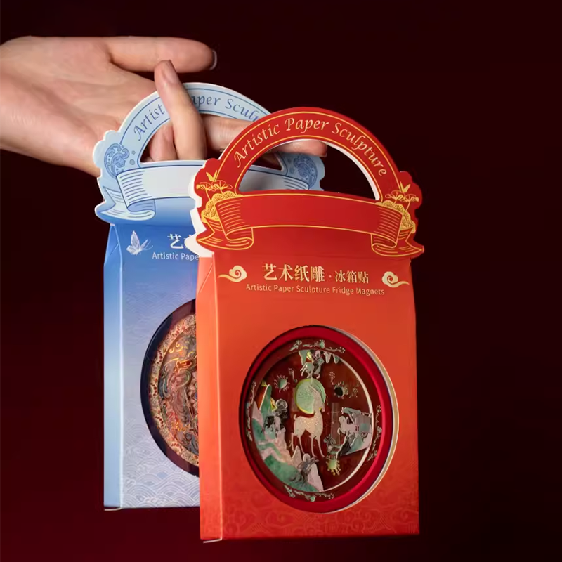 Dunhuang Academy Paper Sculpture Lamp Magnet