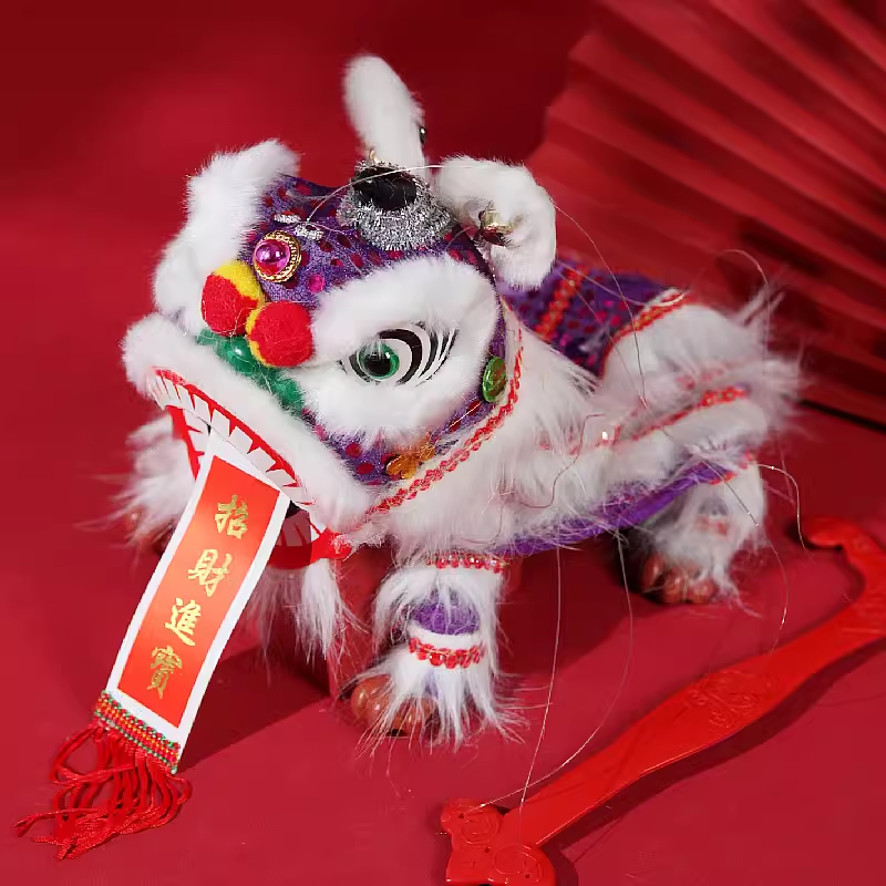 Chinese-Style Lion Dance Marionette for Children's Day