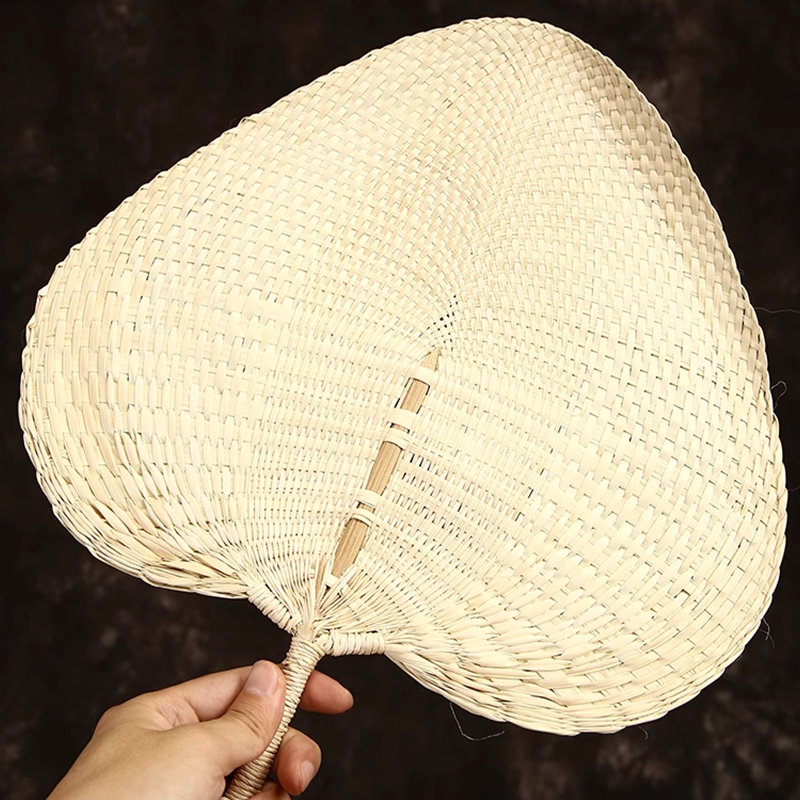 Handwoven Bamboo Straw Fan