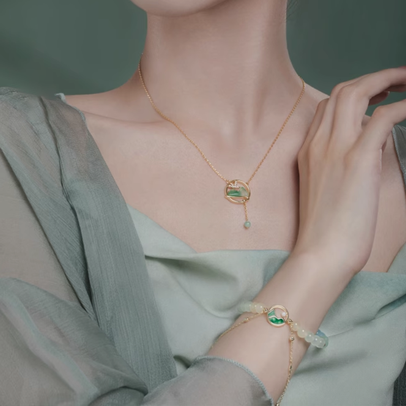 A thousand Li Jiangshan bracelet necklace